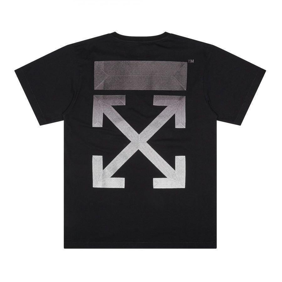 Offwhite X Dsm Black White Embroidery Arrow Tee Men S Fashion
