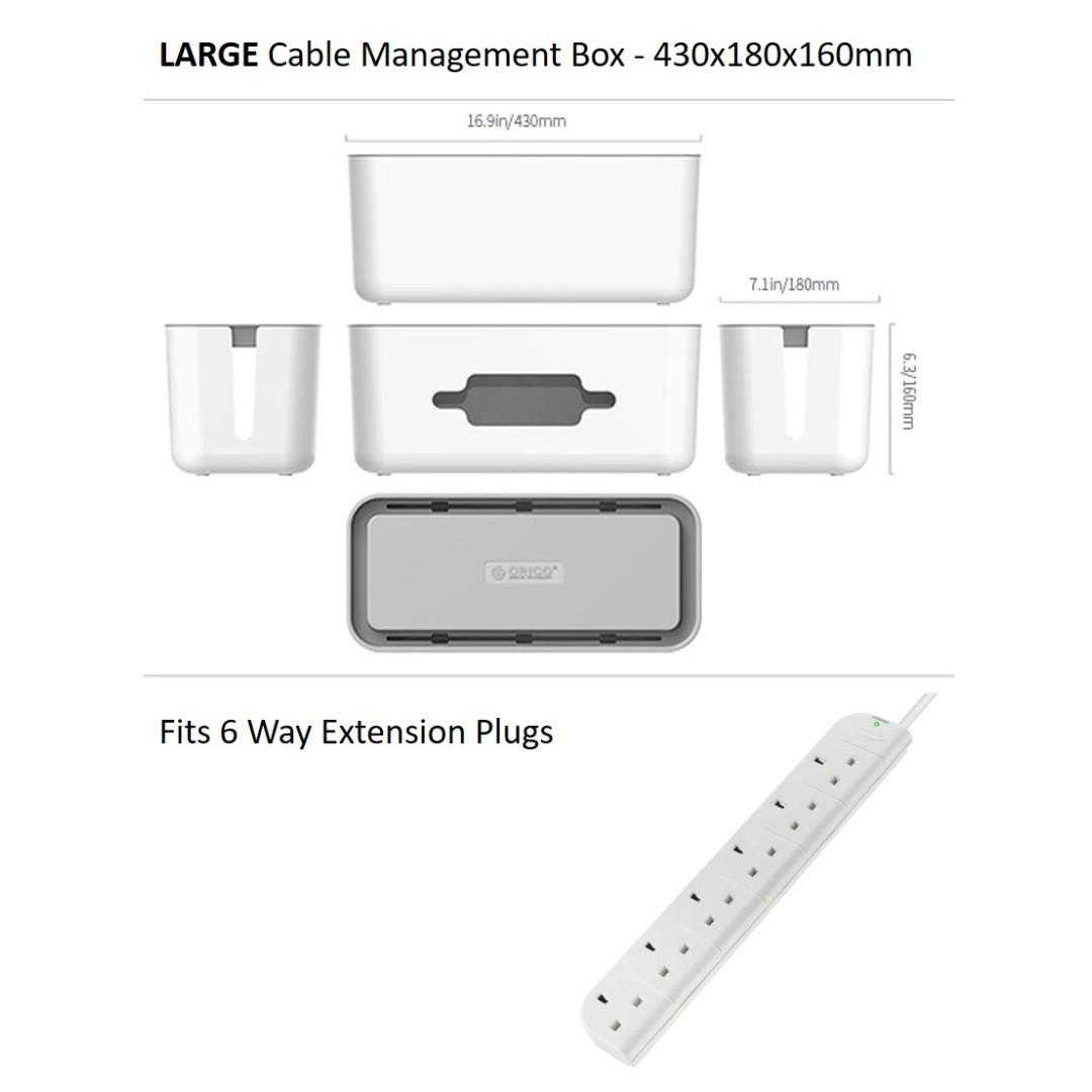 ORICO Large Cable Management Power Strip Box for Adapter Wire/Charger
