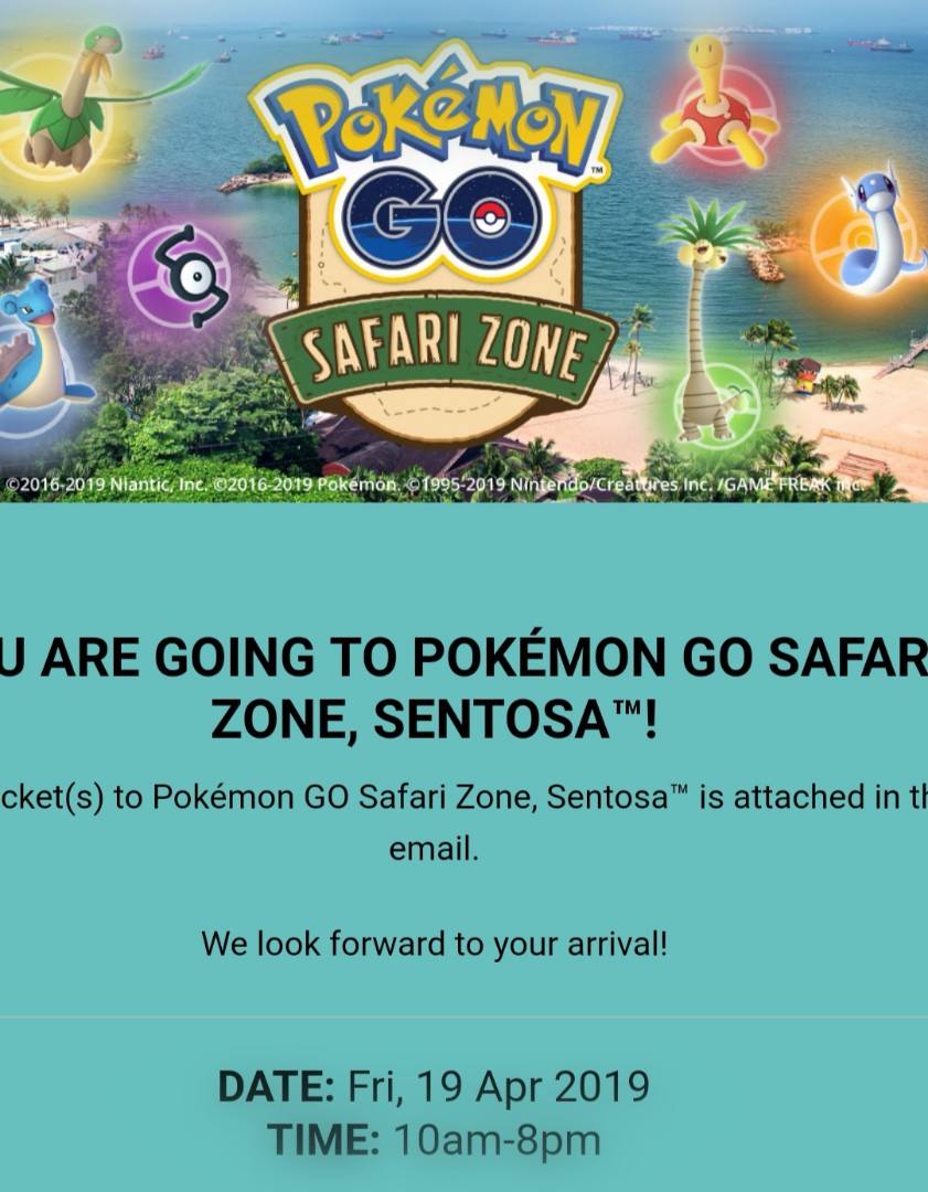 Pokemon Go safari zone pass, Everything Else on Carousell