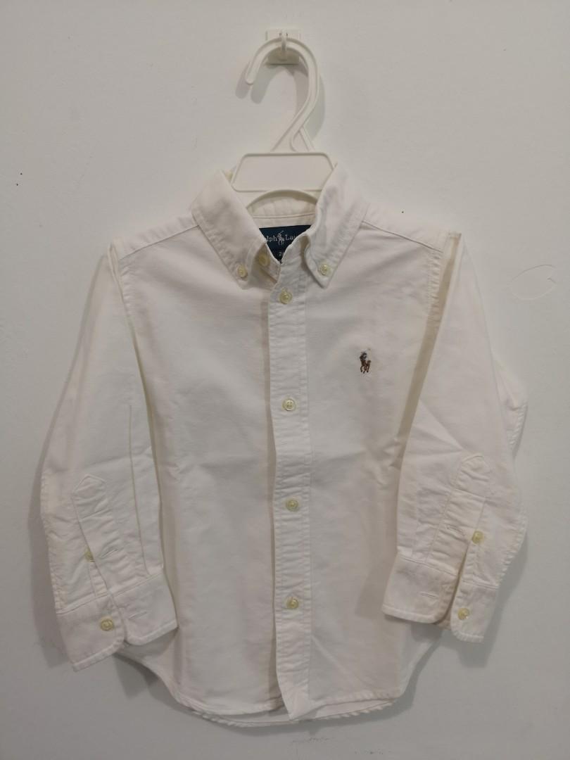 2 year old white polo shirt
