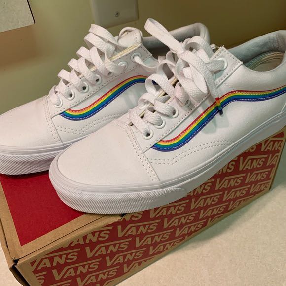 vans old skool rainbow shoes