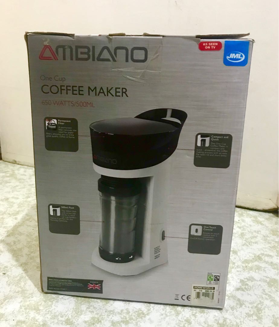 *REPRICED*Ambiano One Cup Coffee Maker, TV & Home Appliances, Kitchen