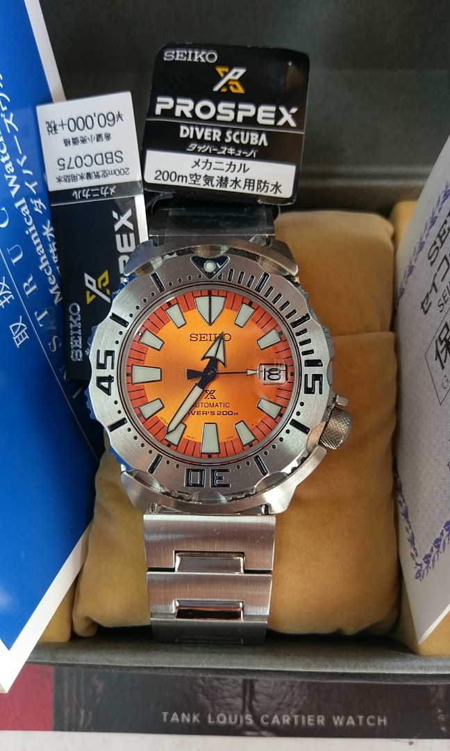Seiko prospex monster orange japan 6r15 jdm model sbdc075, Men's Fashion,  Watches & Accessories, Watches on Carousell
