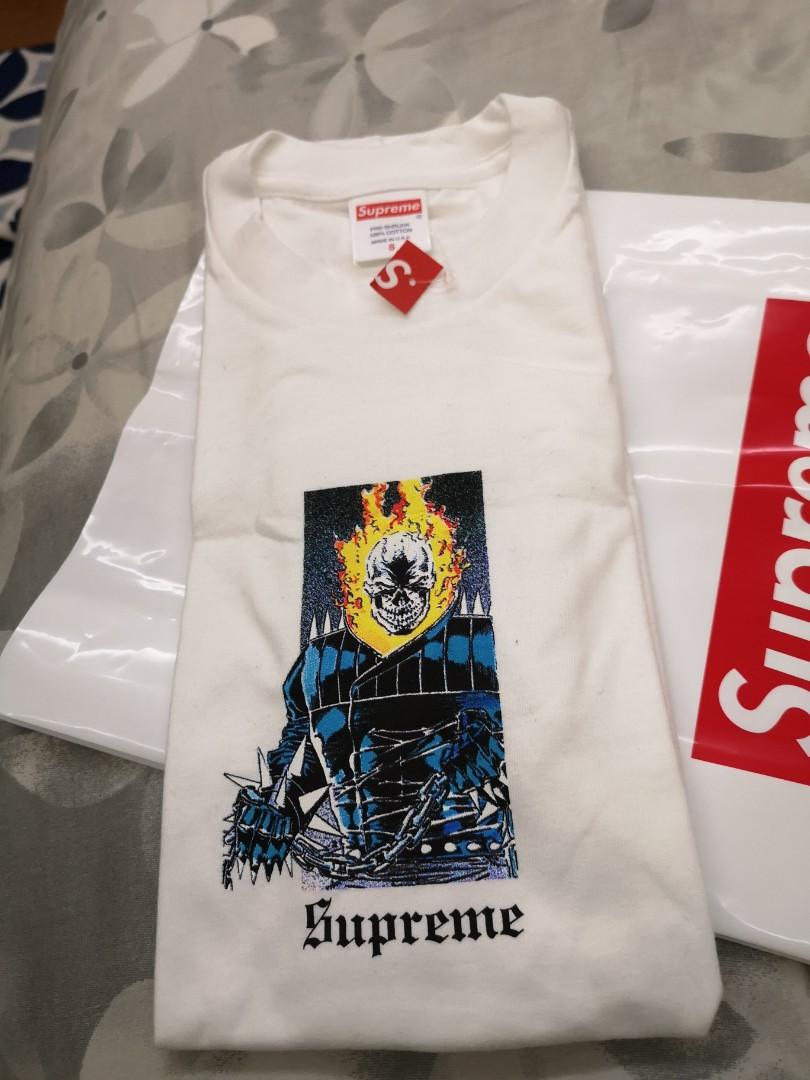 Supreme ghost hotsell rider tee white