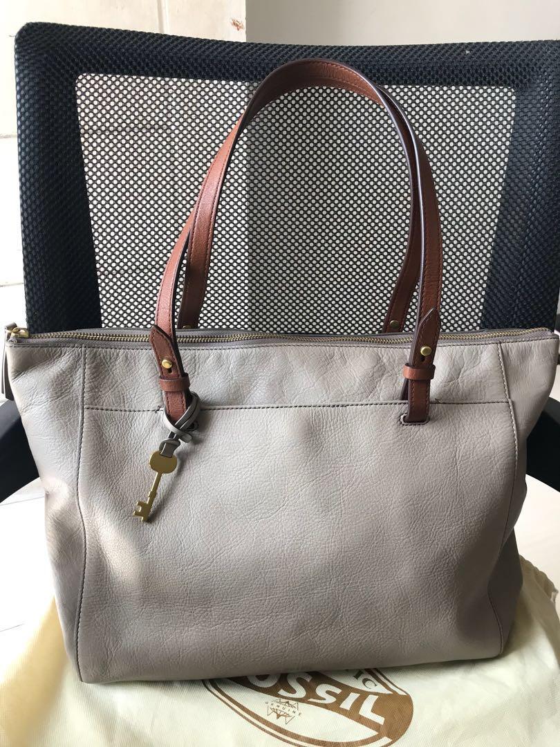 Tas Fossil Rachel Tote Light Taupe Barang Mewah Tas Dompet di
