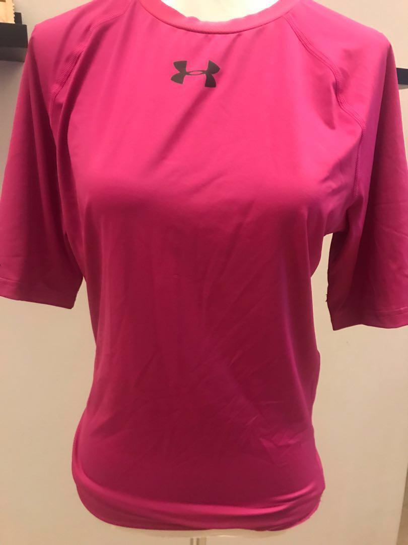 under armour pink t shirt