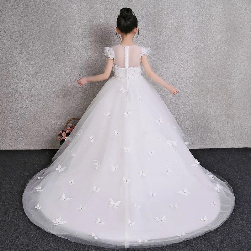 Wedding Gown Kids Dress Babies Kids Girls Apparel 4 To 7 Years