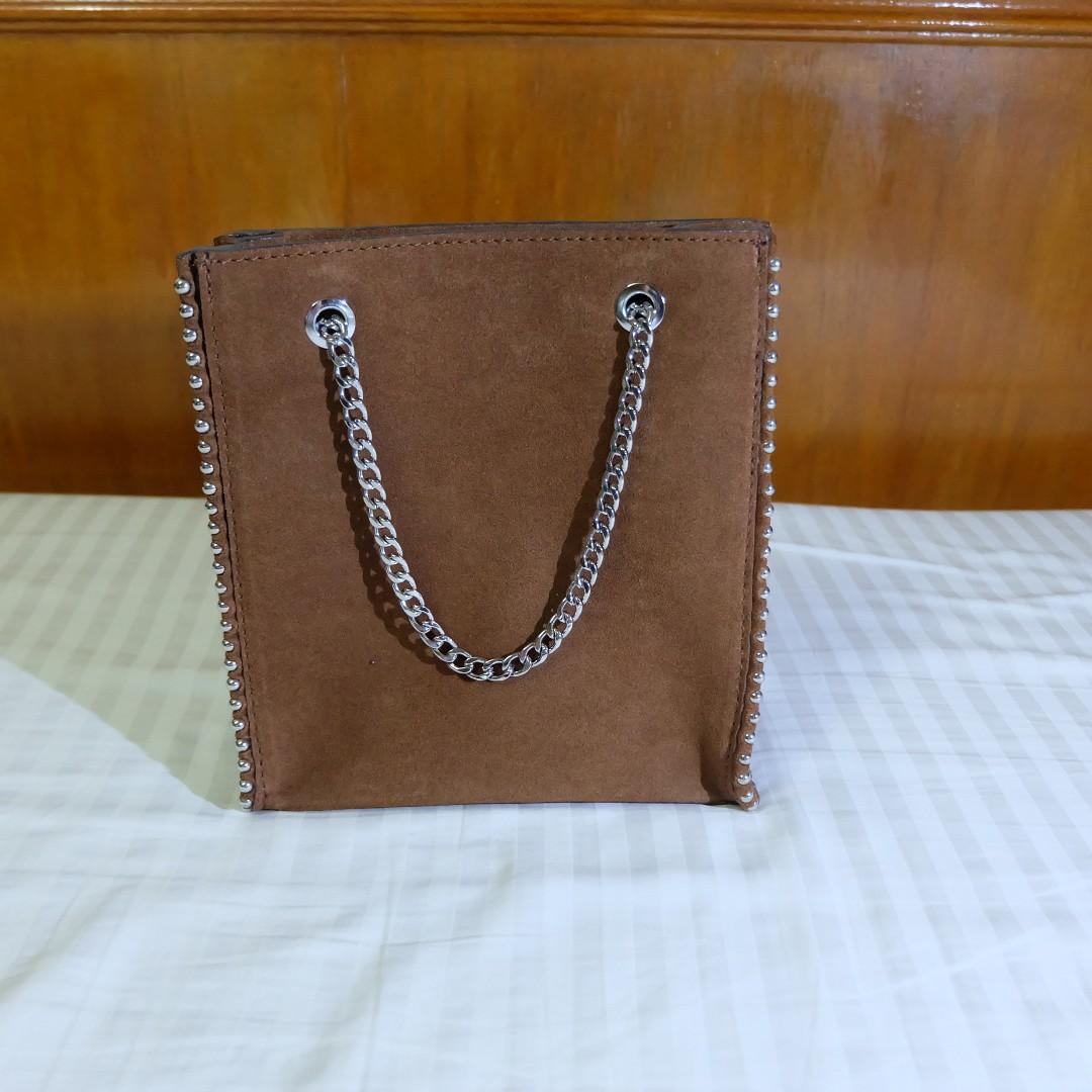 Zara studded tote store