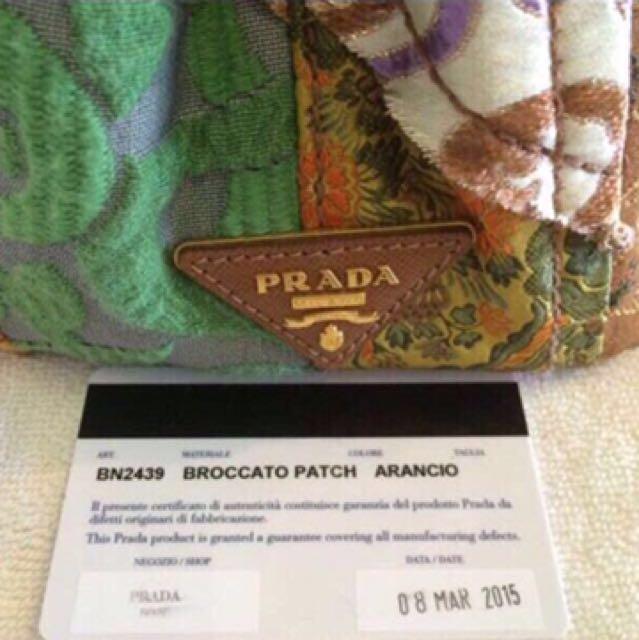 100% Authentic Prada 2 Ways Bag Broccato Patch, Luxury, Bags & Wallets on  Carousell