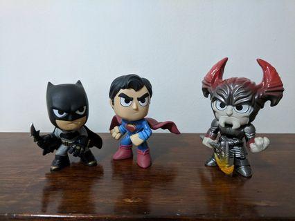 Funko Mystery Minis Justice League Movie Superman, Batman, and Steppenwolf