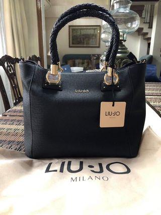 LIUJO Leather Black Bag