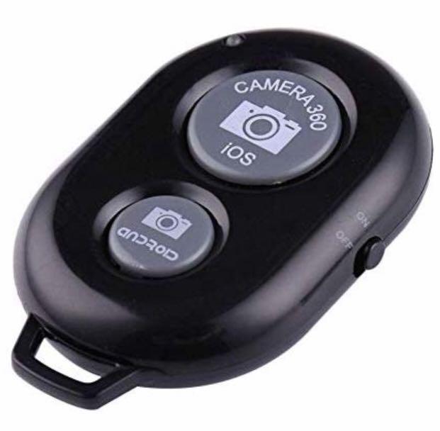 Bluetooth Wireless Remote Control Camera Shutter Button for  Smartphones:iPhone and Android Cellphones + eCostConnection Microfiber Cloth