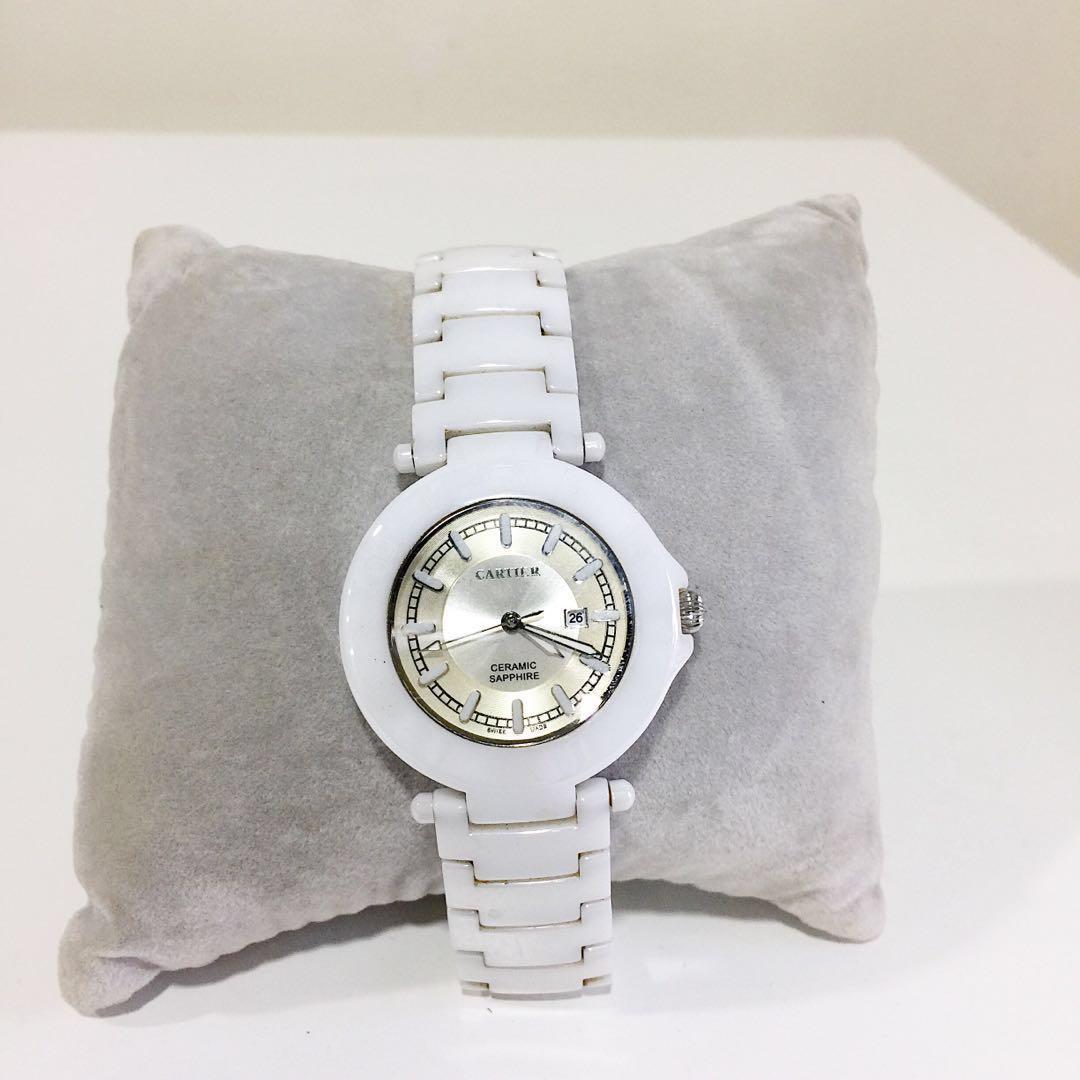 Cartier white ceramic watch Women s Fashion Watches Accessories Watches on Carousell