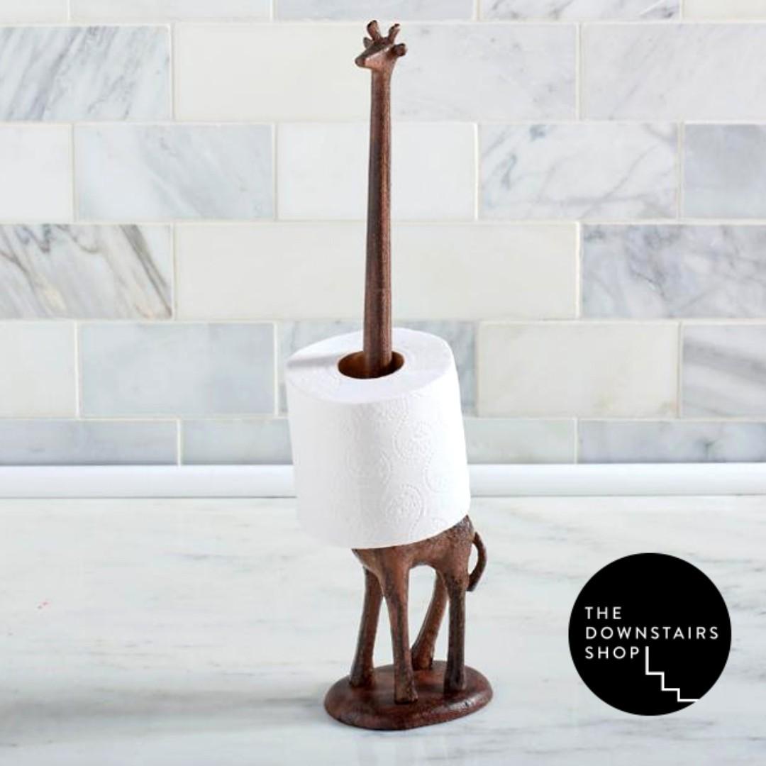 Instock Cast Iron Giraffe Paper X Toilet Roll Holder Furniture Home Decor Others On Carousell This cute and useful giraffe toilet roll holder also doubles as a kitchen roll holder. cast iron giraffe paper x toilet roll