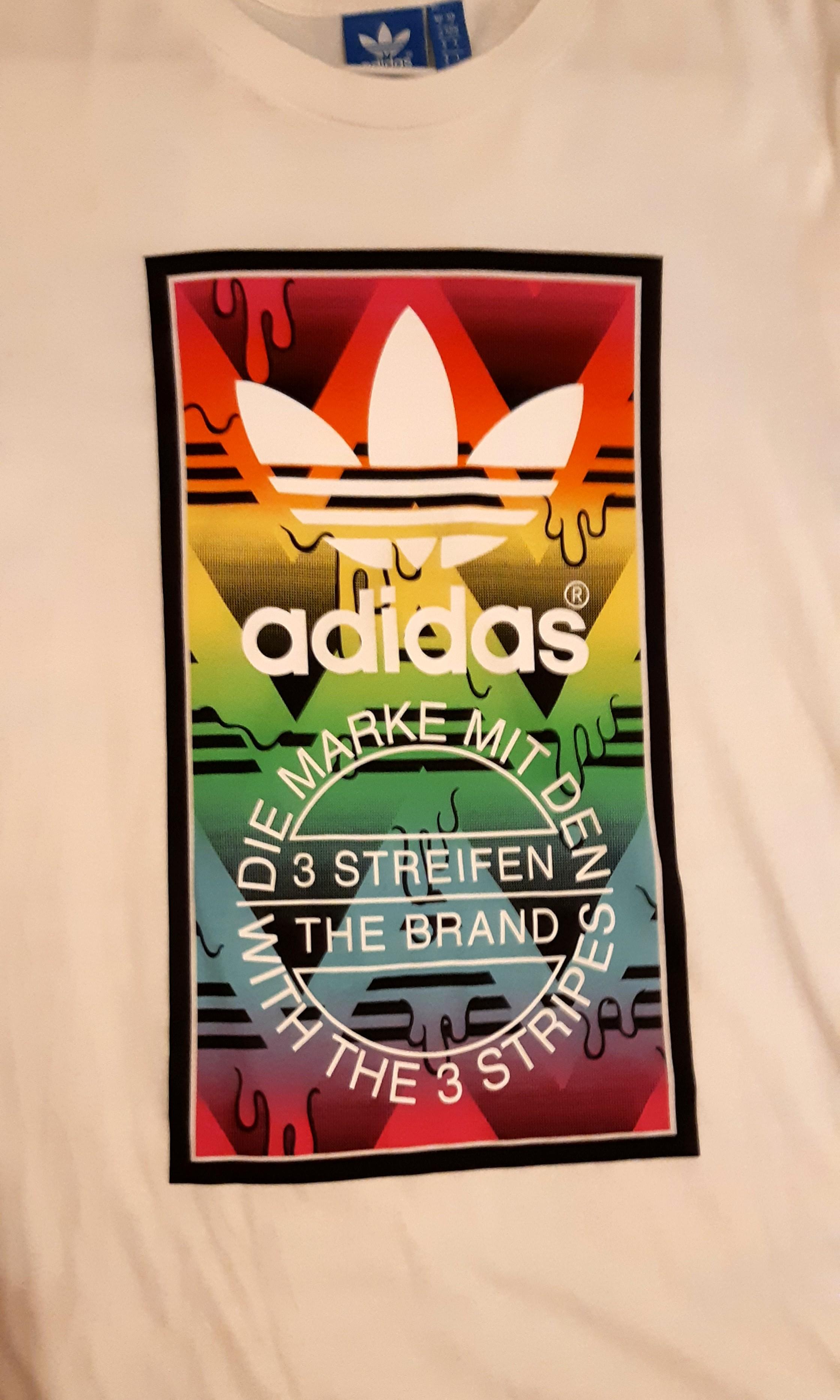 rainbow adidas t shirt