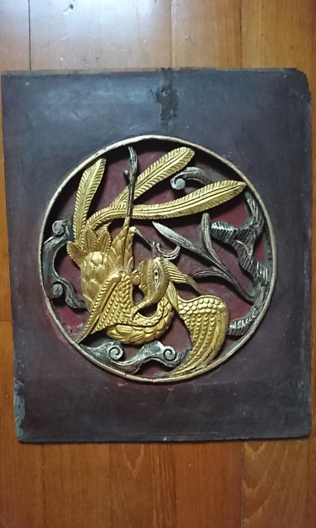 Antique wood carving Phoenix, Hobbies & Toys, Memorabilia