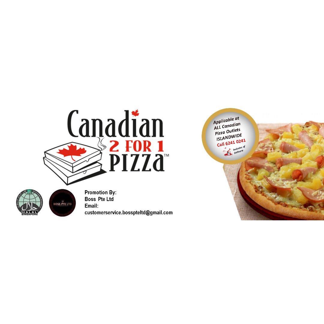 Canadian Pizza Coupon 10 with Free Reg Pizza, Tickets & Vouchers