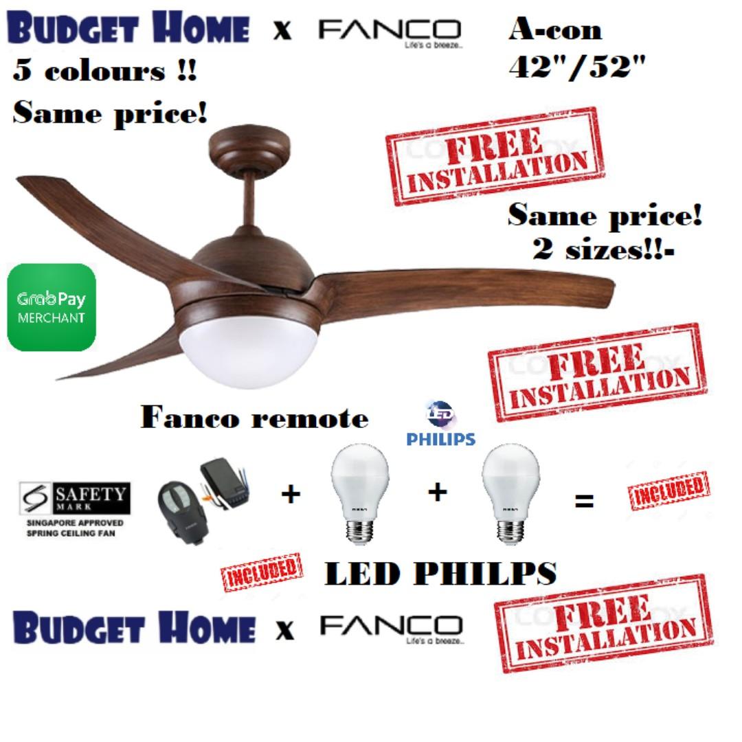 Fanco Ceiling Fan With Installation Home Appliances Cooling