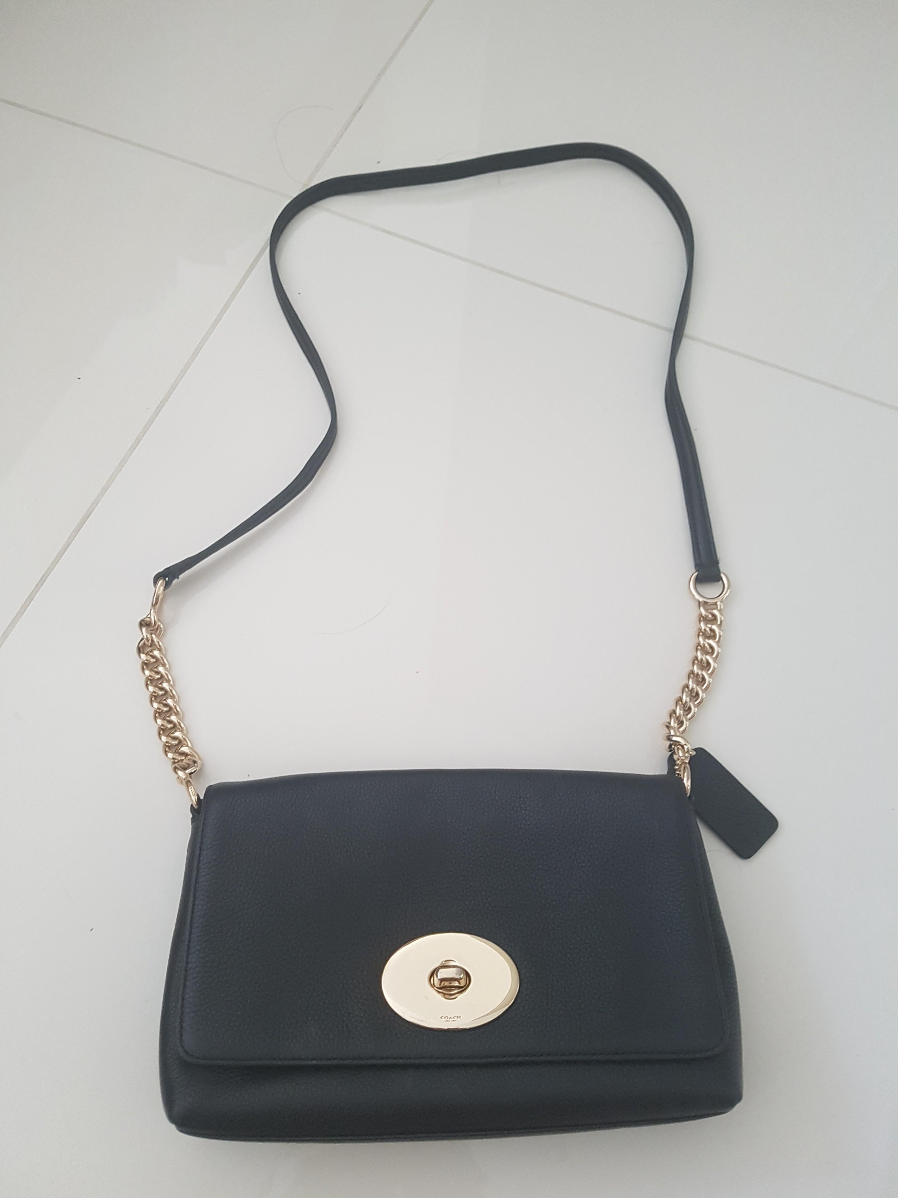 coach small sling bag black