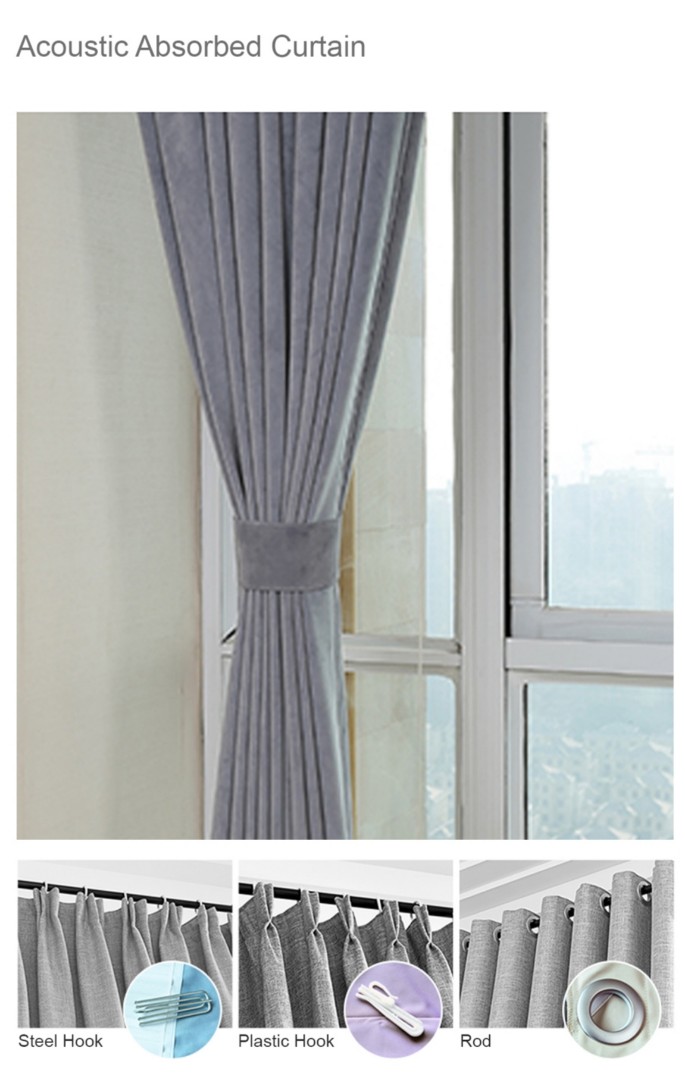 Soundproof Window Curtain Furniture Home Living Decor Curtains Blinds On Carou Soundproof Window Curtain Furniture, Sound Reduction Curtains Singapore