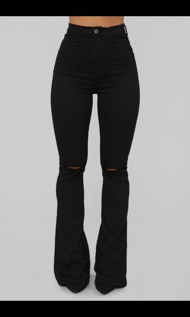 fashion nova black flare jeans