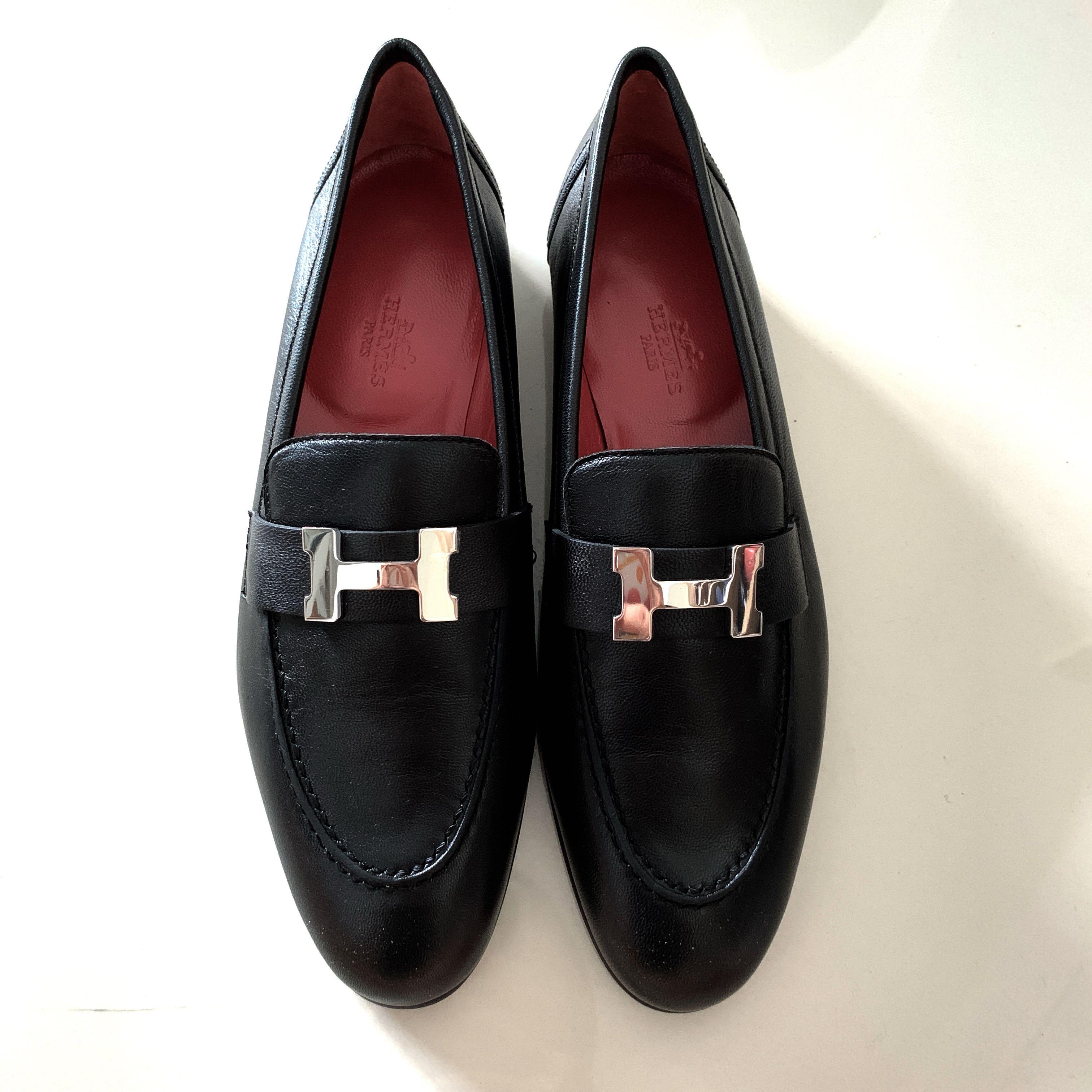 Hermes Paris Loafers Shoes Size 37.5 