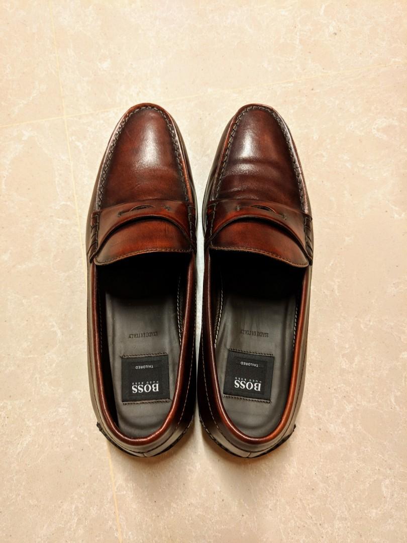 Hugo Boss Tailored Leather Loafers 