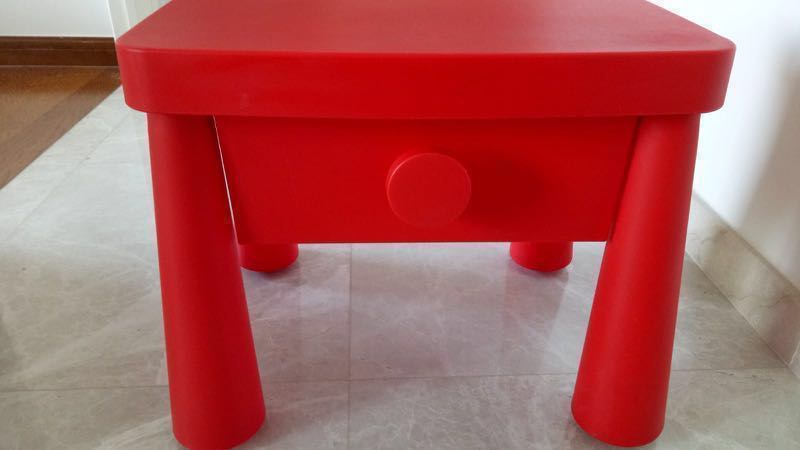 Ikea Mammut Bedside Table Red Price Reduced Babies Kids Cots Photo