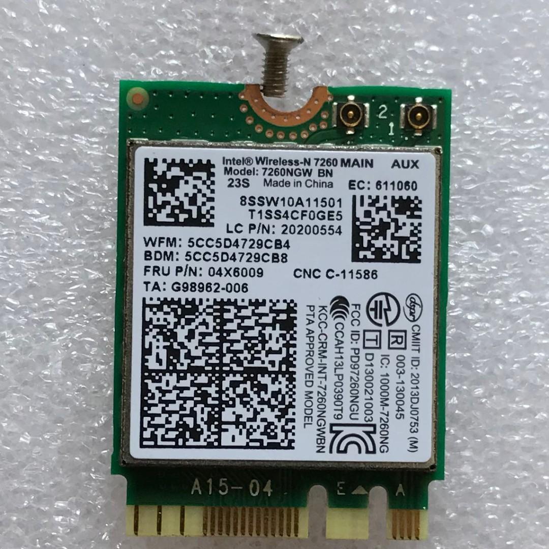 Intel Wireless N 7260 Ngff 802 11bgn 2 4ghz Wi Fi Bluetooth 4 0 Electronics Computer Parts Accessories On Carousell