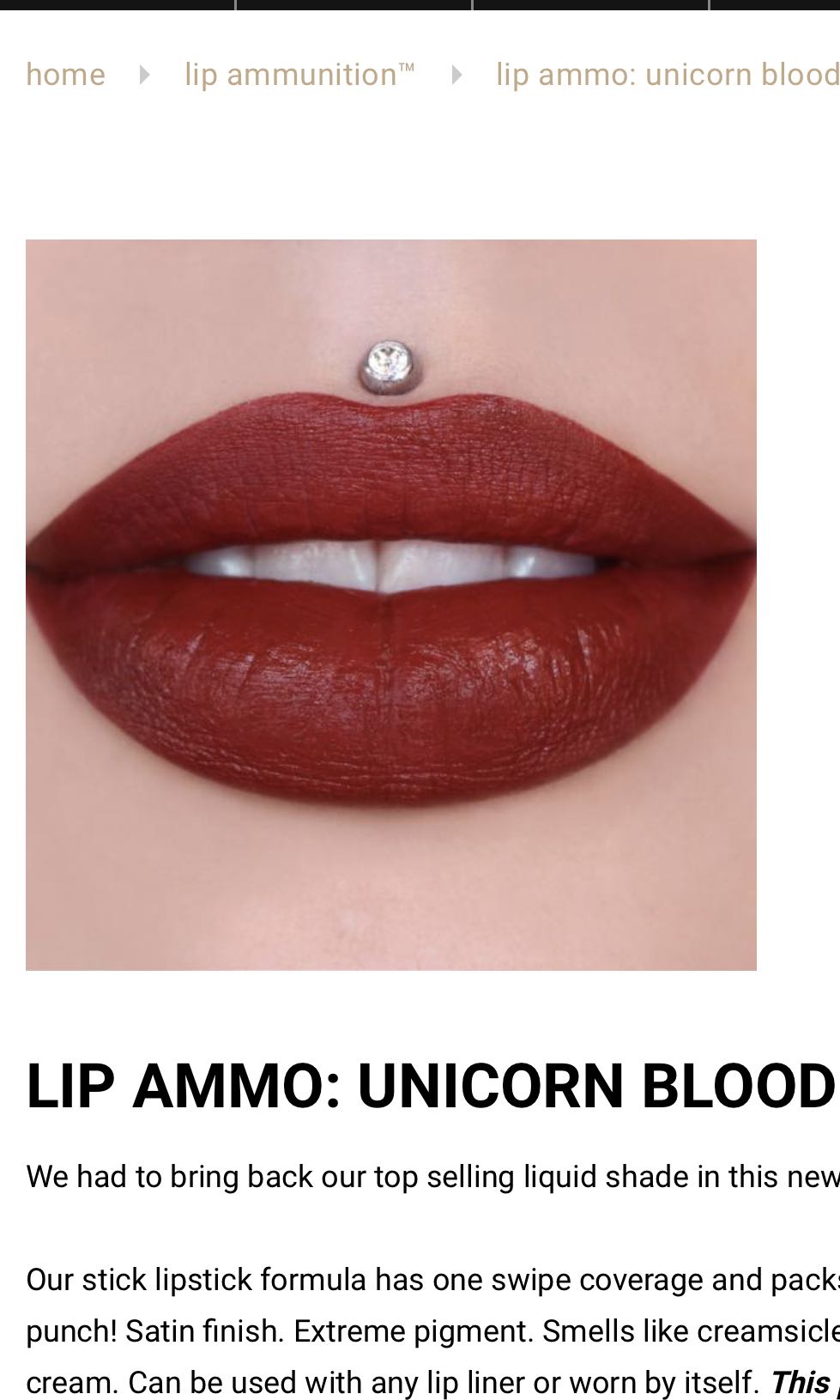 Jeffree Star Cosmetics Lip Ammunition Unicorn Blood Health Beauty Makeup On Carousell