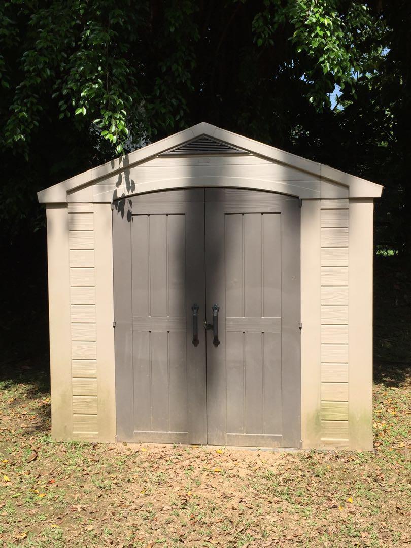 Keter 2 445m Wide X 1 7m Deep Garden Storage Shed Excellent Wide X 1 7m Deep Garden Storage Shed