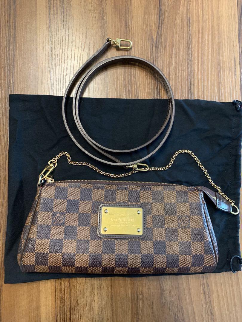 Louis Vuitton 100% Authentic Rare Eva Damier Ebene Clutch Wallet Crossbody  Bag DE LV, Luxury, Bags & Wallets on Carousell