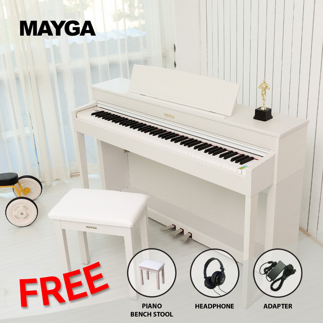 Mayga White MH 60W Digital Grand Piano 88 Keys