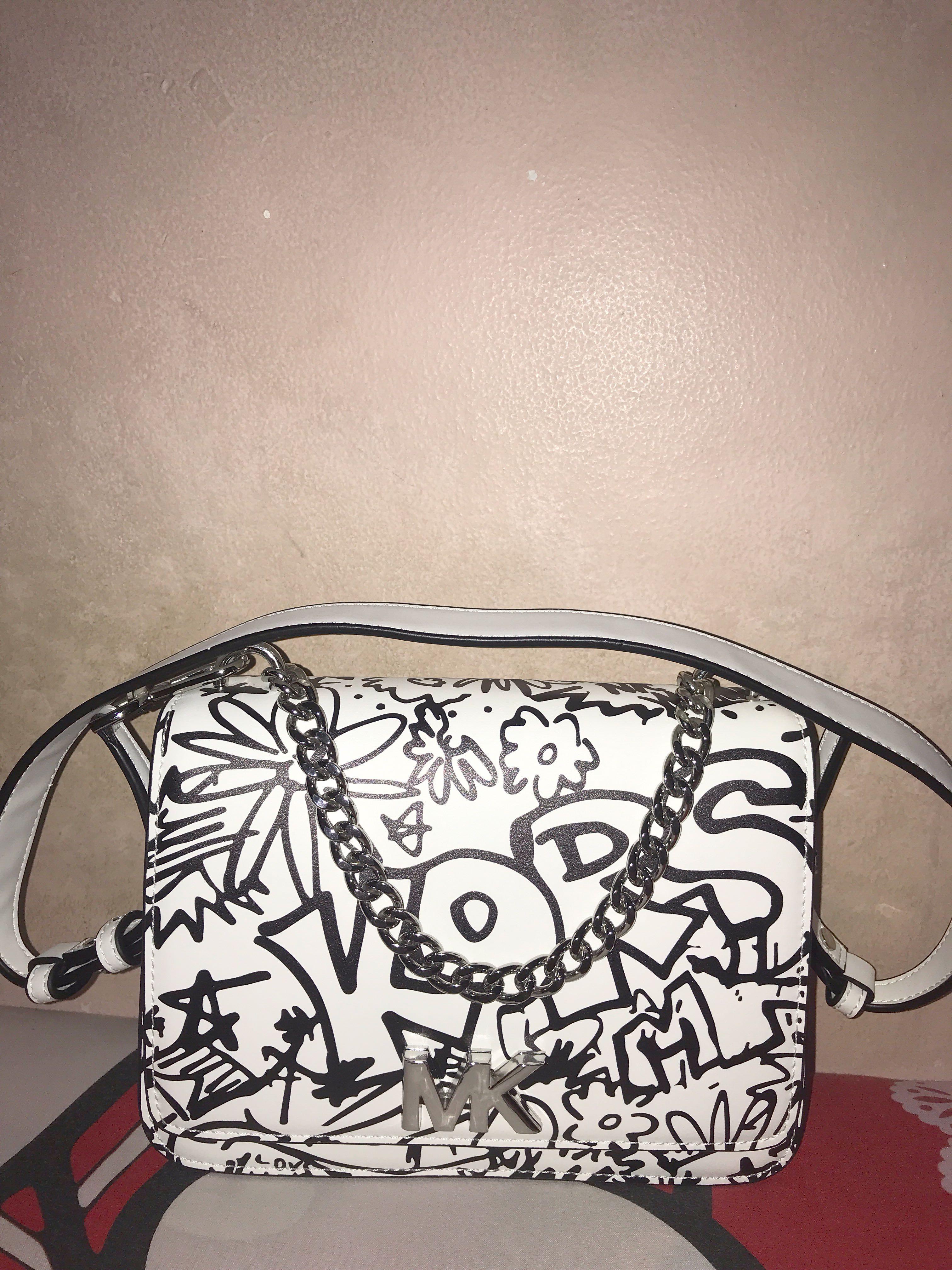 Michael kors mott large graffiti leather crossbody outlet