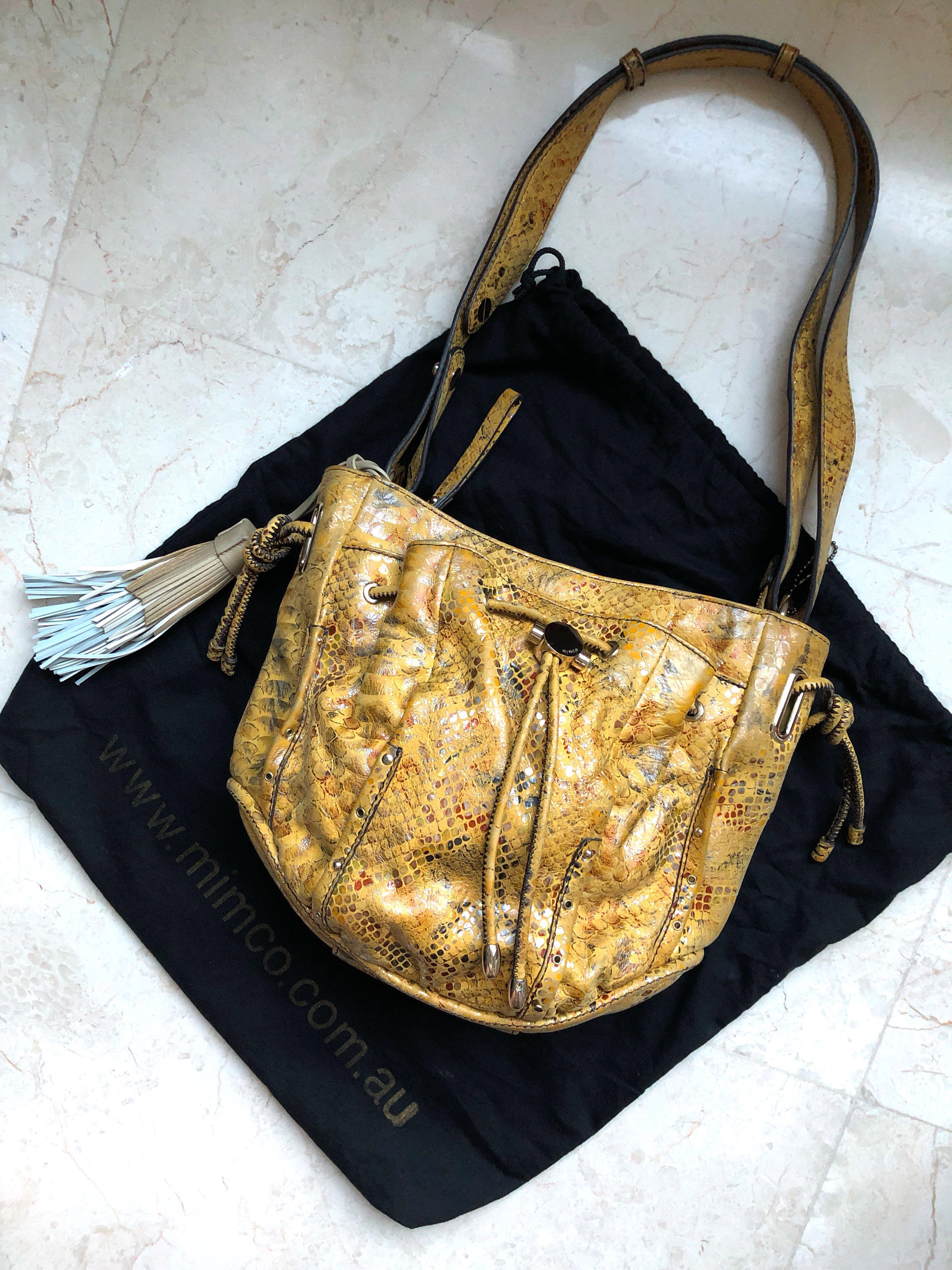 mimco yellow bag