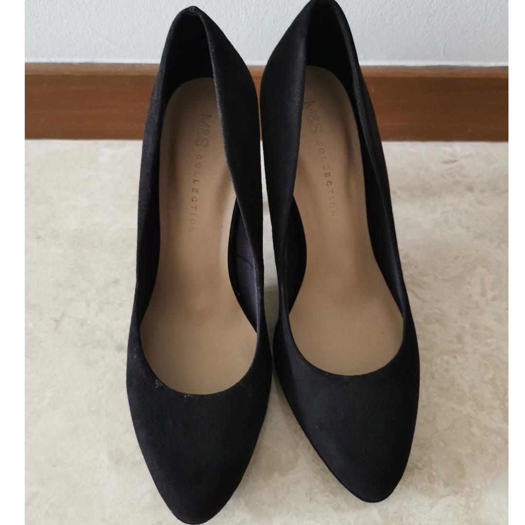 m&s black heels