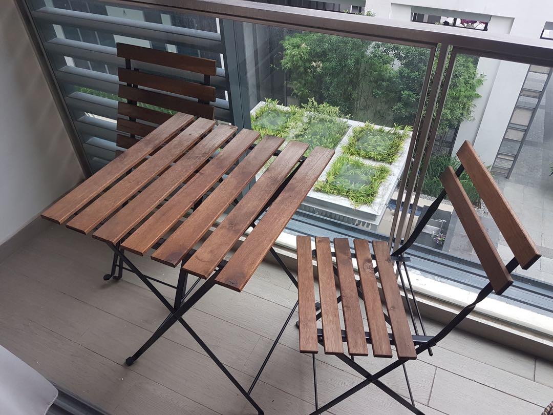 Must Go Ikea Tarno Outdoor Table And 2 Chairs Furniture Tables Chairs On Carousell