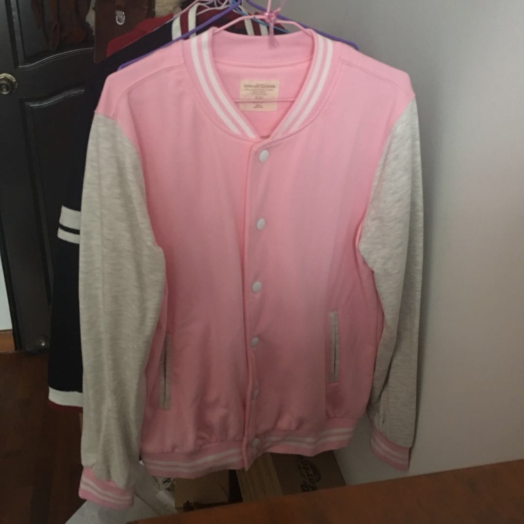 pastel varsity jacket