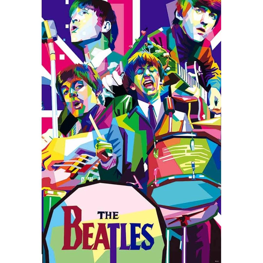 the beatles pop art poster