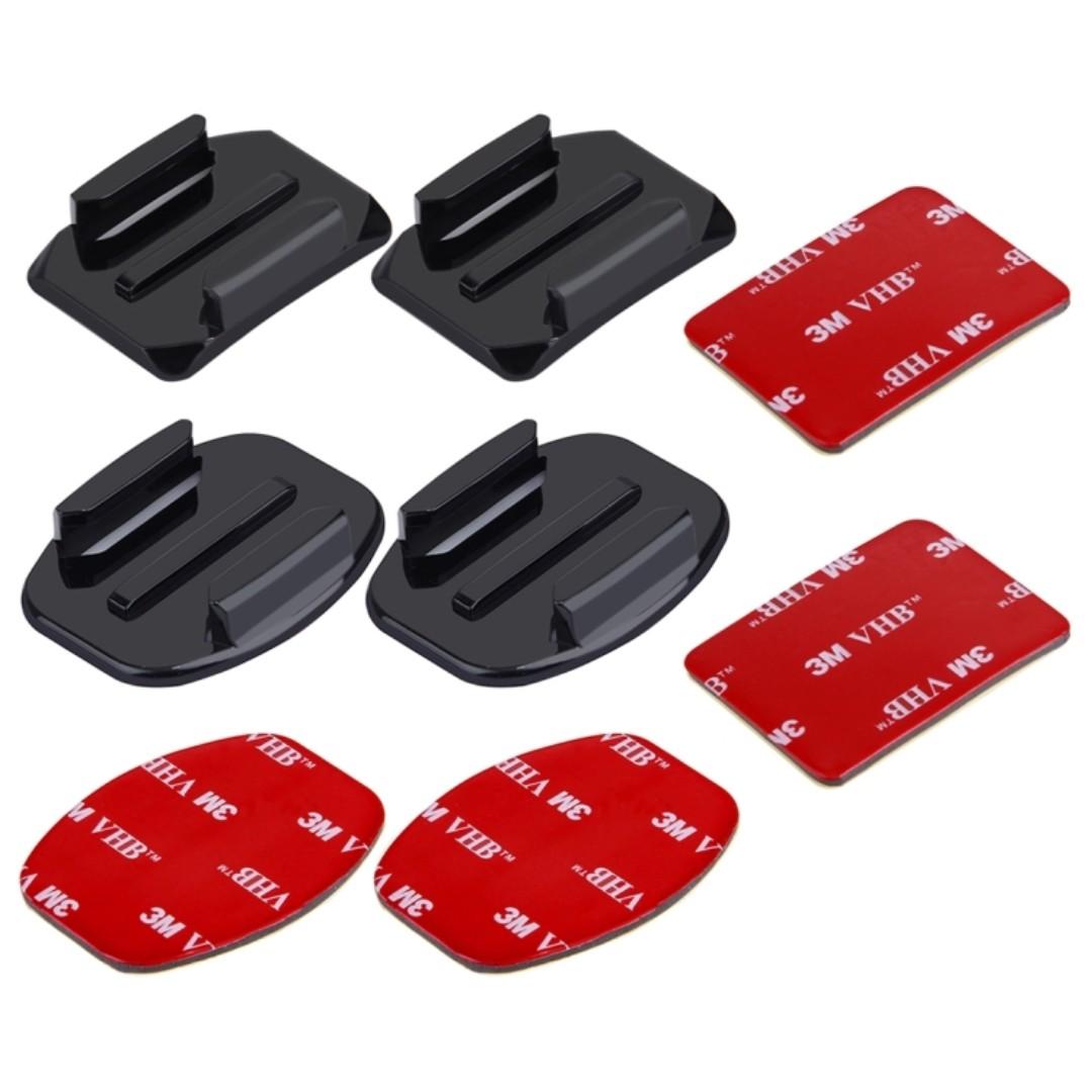 PULUZ 2 Flat Surface Mounts 2 Adhesive Mount Stickers for Gopro SJCAM Action Cam