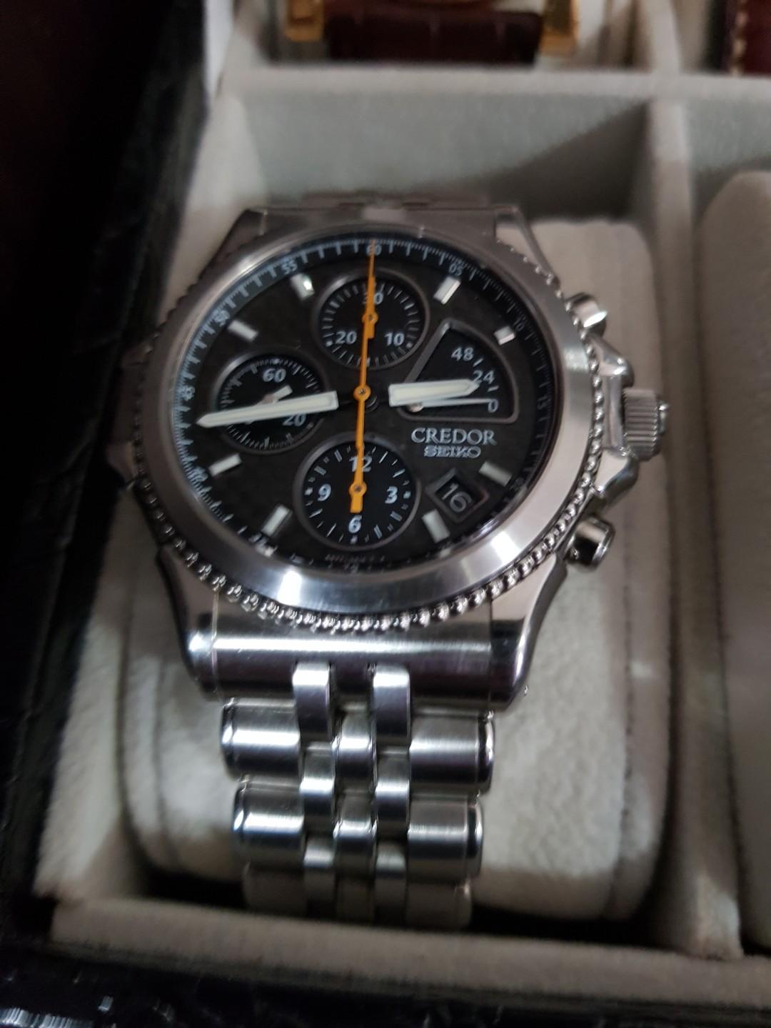 Seiko credor chronograph auto limited, Luxury, Watches on Carousell