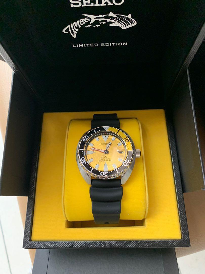 Seiko Zimbe SRPD19 Yellow Mini Turtle Men s Fashion Watches