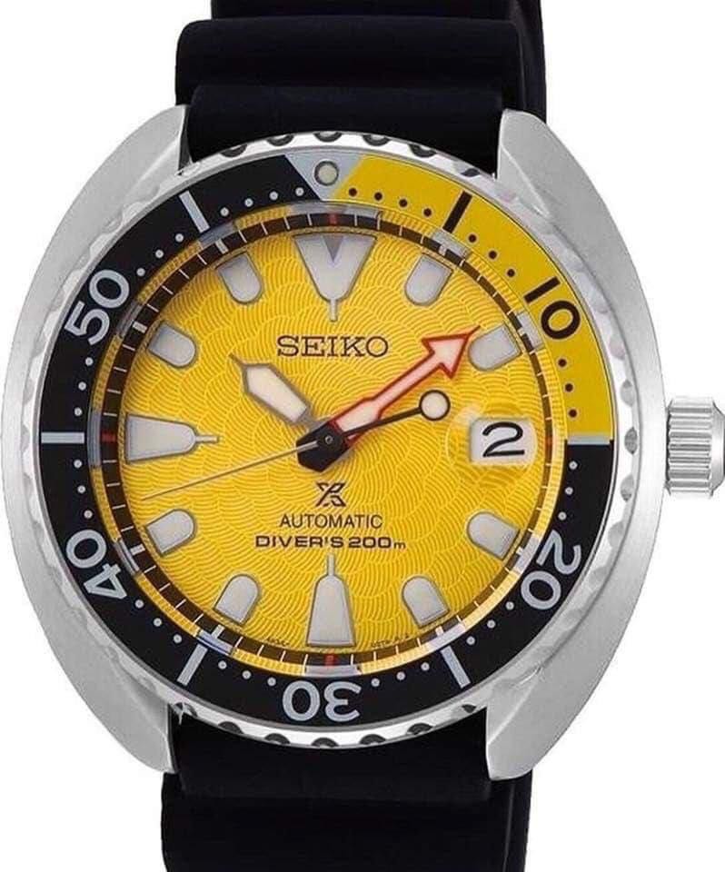 seiko turtle yellow