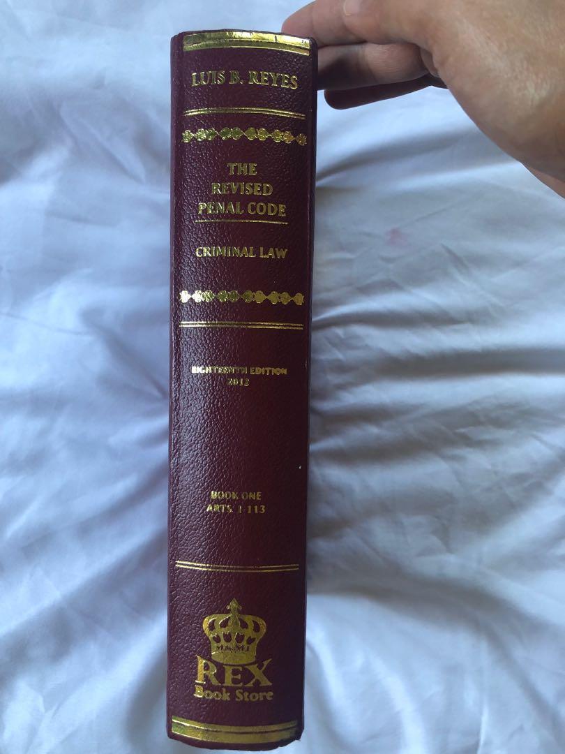 The Revised Penal Code Criminal Law Textbooks On Carousell
