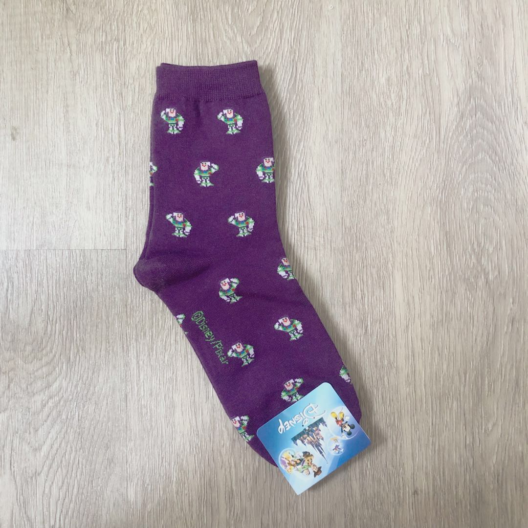 Toy Story Buzz Lightyear Socks Purple EndgameYourExcess, Women's Fashion, Watches & Accessories