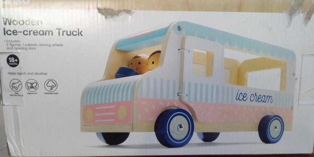 kids wooden ice cream cart