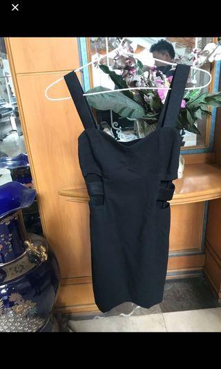 Black bodycon sexy hitam terusan