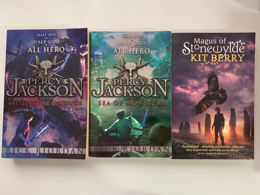 3x Teen Fiction Books 2x Percy Jackson Books 1x Kit Berry Books Stationery Fiction On Carousell