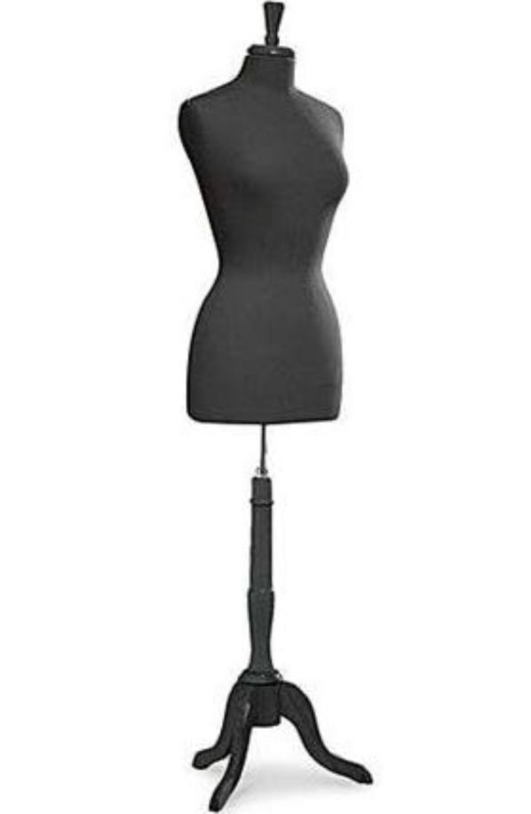 Black Female Fully Pinnable Mannequin Dress Form, Women's Fashion