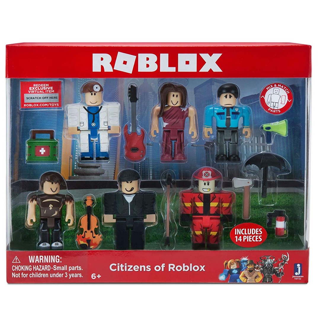 Brand New Citizens Of Roblox Toy Figures With Virtual Item Code Toys Games Bricks Figurines On Carousell - instocks roblox figurines